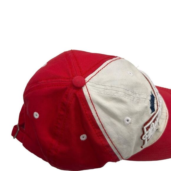 Y2k sparkles Budweiser Baseball Cap Red/Blue Adjustable Strap Hat - Picture 8 of 12